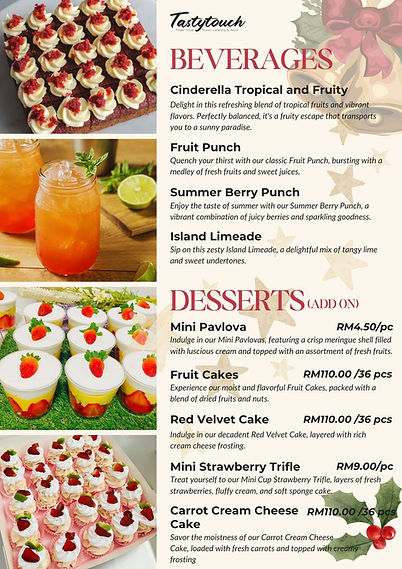 Tasty Touch Catering Christmas Menu - Beverages and Desserts.jpg